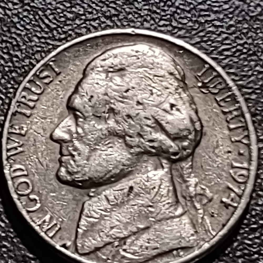 1974 S mint multiple  errors US Nickel Coin